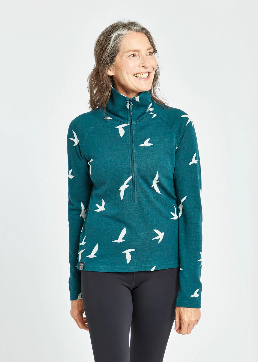 Wazzie Wool Jacquard Half Zip