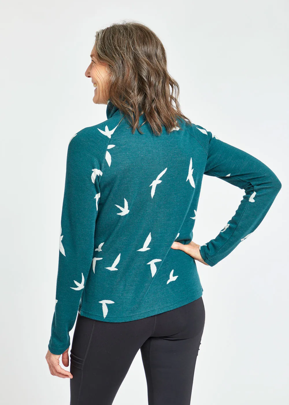 Wazzie Wool Jacquard Half Zip