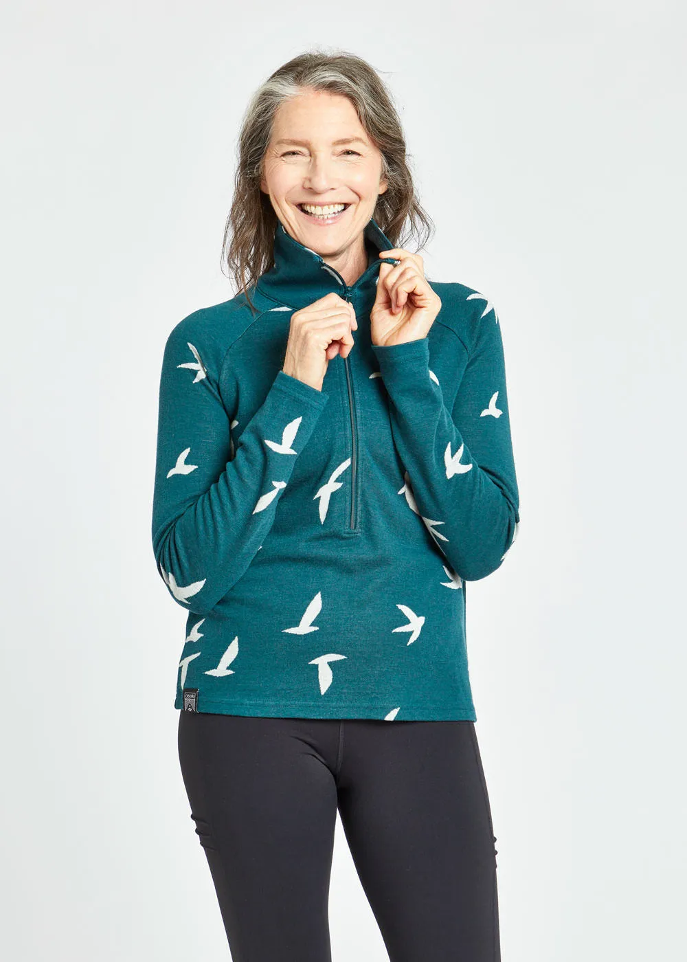 Wazzie Wool Jacquard Half Zip