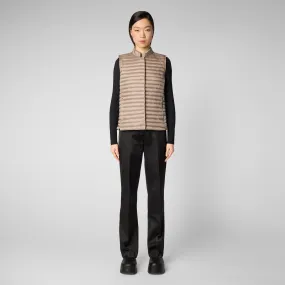 Woman's vest Aria in pearl grey